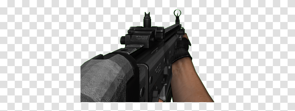 Download Hd Scar Mw2 Assault Rifle Image Airsoft Gun, Weapon, Weaponry, Person, Human Transparent Png