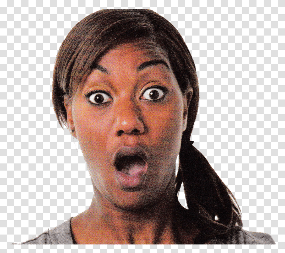 Download Hd Scared Woman Tongue Image Scared People Faces, Head, Person, Mouth, Skin Transparent Png