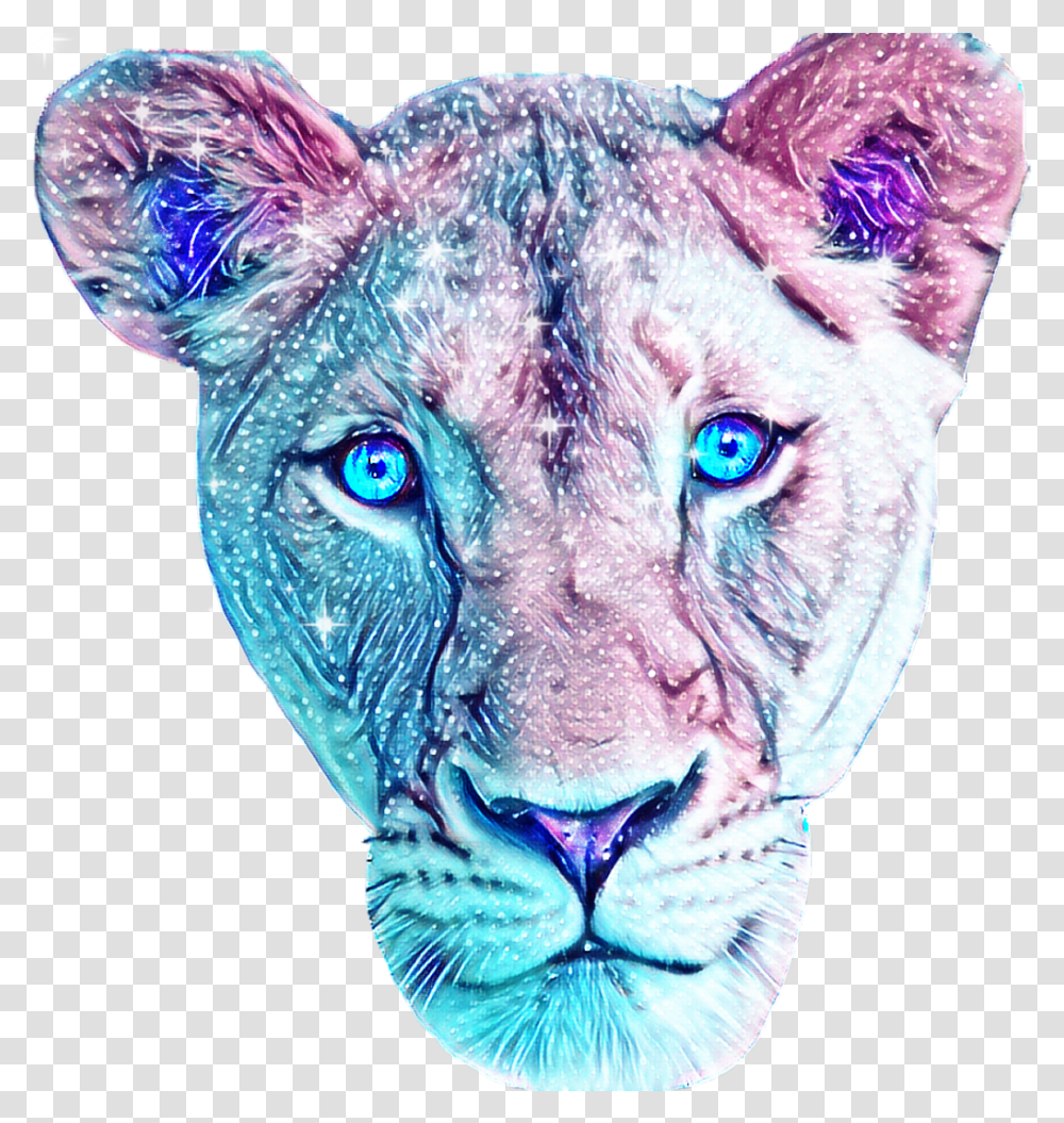 Download Hd Sclions Sticker Anime Lioness Lioness, Animal, Mammal, Wildlife, Chicken Transparent Png