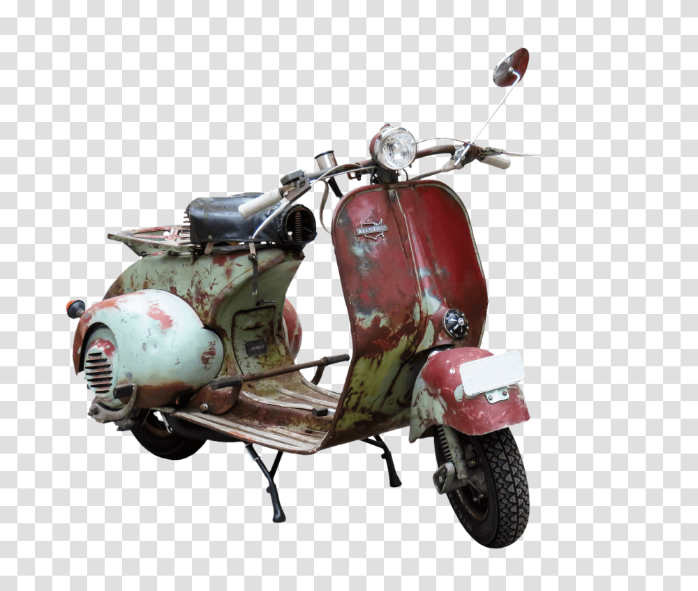 Download Hd Scooter Image With Old Scooter, Vehicle, Transportation, Motorcycle, Motor Scooter Transparent Png