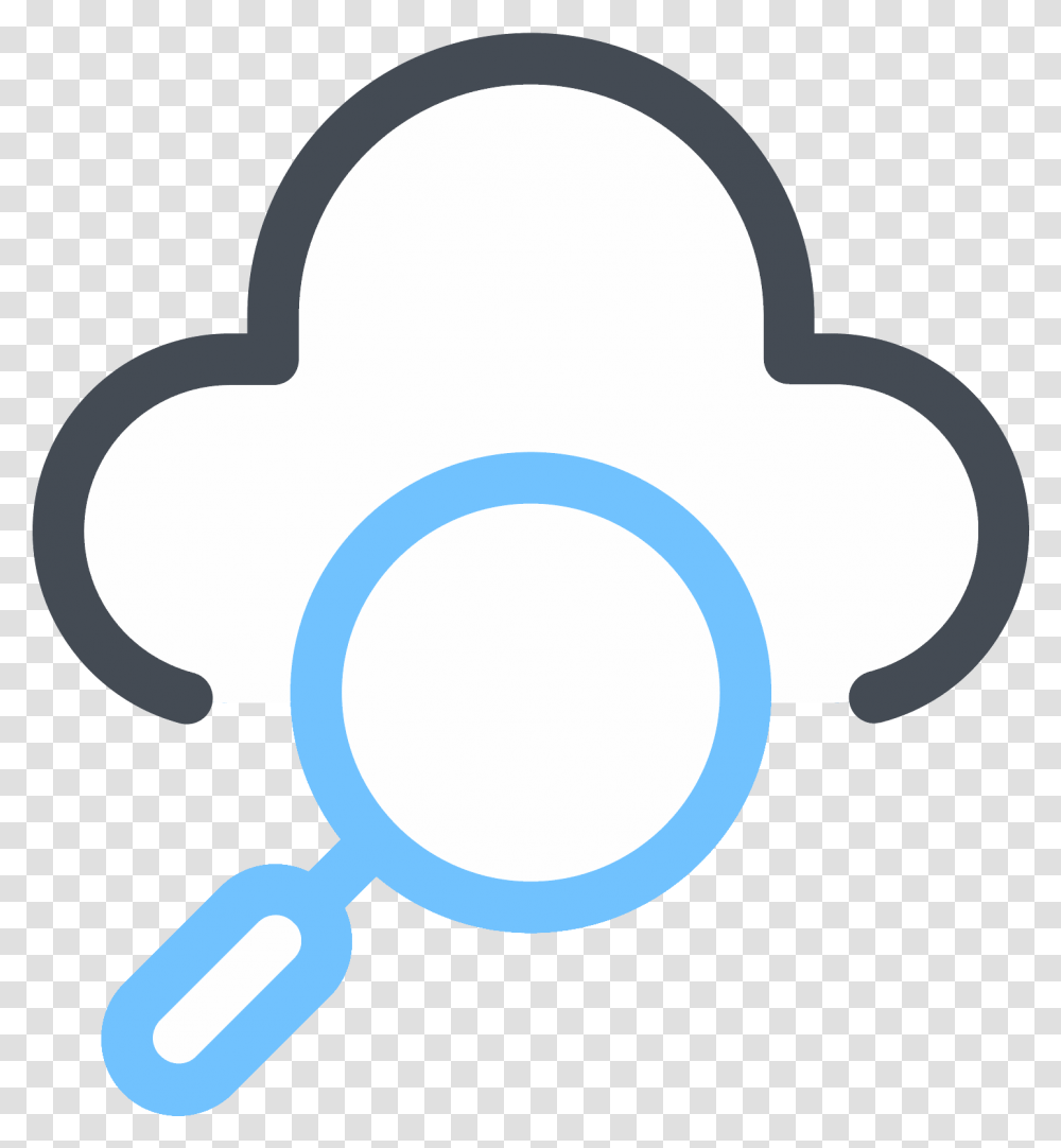 Download Hd Search In Cloud Icon Icon Dot, Magnifying Transparent Png