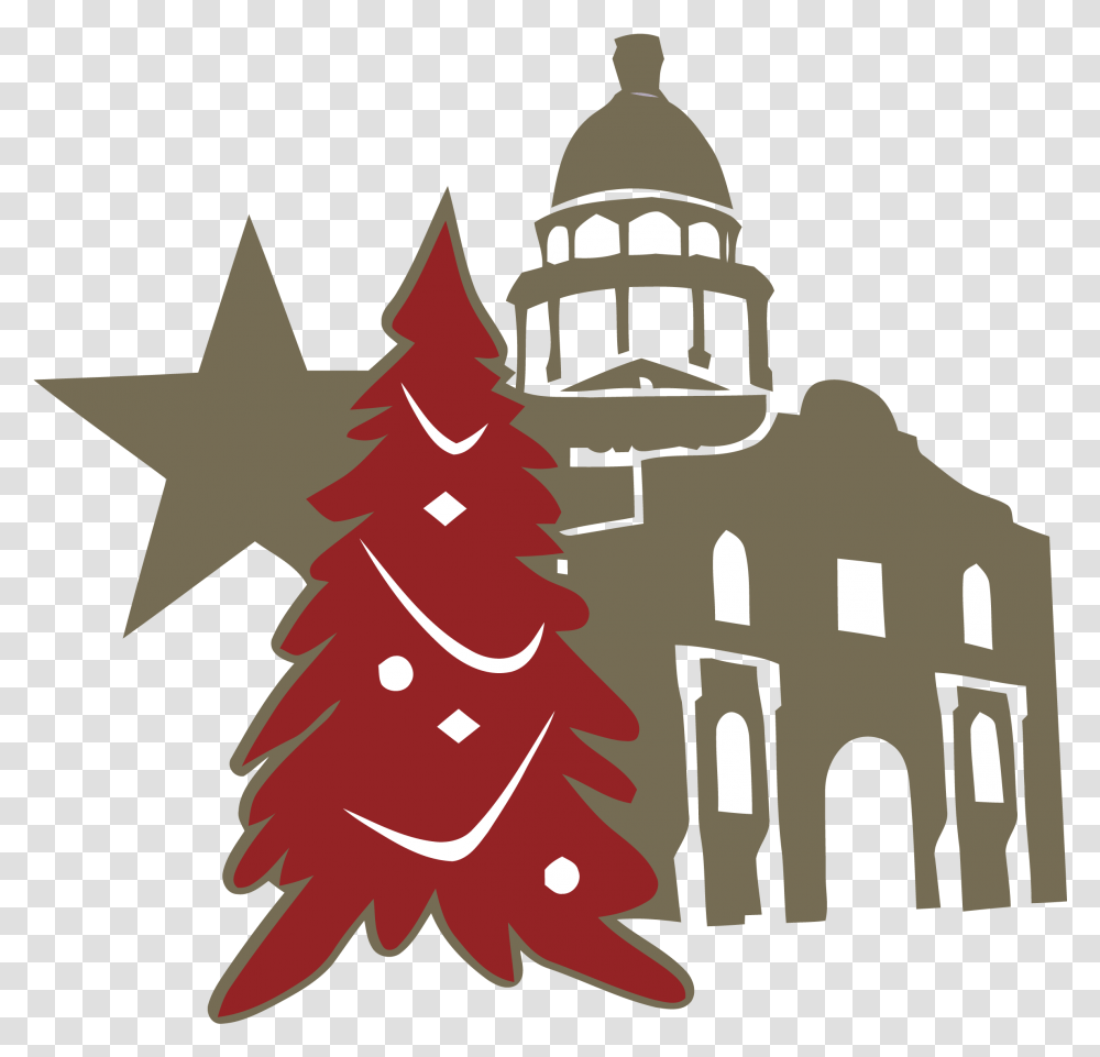 Download Hd Seasoscapes Icon Christmas Tree Illustration, Plant, Ornament, Symbol, Spire Transparent Png
