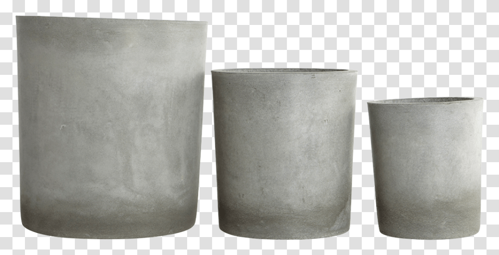 Download Hd Set Of 3 Planters From House Doctor Dk Large Concrete Flower Pots, Cylinder, Cup, Coffee Cup, Pottery Transparent Png