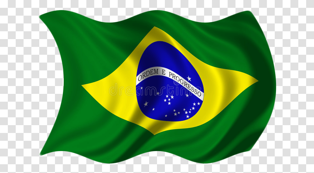 Download Hd Share This Image Brazil Flag Brasilian Flag, Symbol, Banana, Fruit, Plant Transparent Png