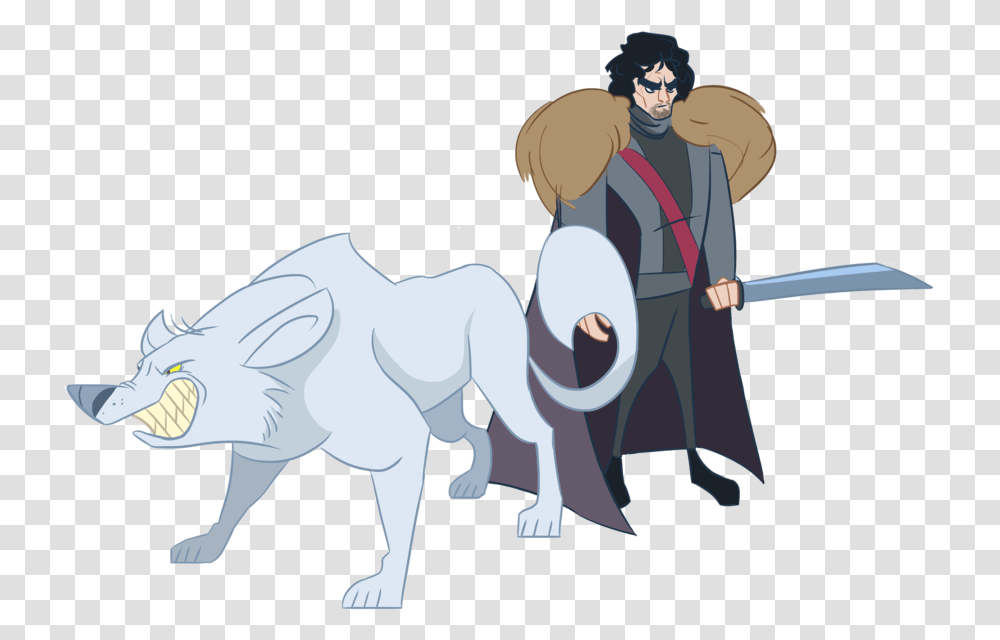Download Hd Shay Game Of Thrones Jon Snow Wolf Fictional Character, Person, Art, Drawing, Mammal Transparent Png