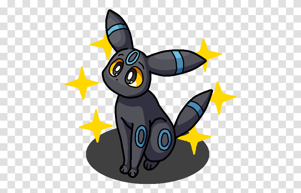 Download Hd Shiny Umbreon Profile Image Luna Pokemon, Star Symbol, Animal, Mammal, Graphics Transparent Png