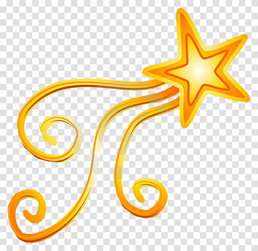 Download Hd Shooting Star Shooting Star Clip Art, Sea Life, Animal, Star Symbol, Pattern Transparent Png