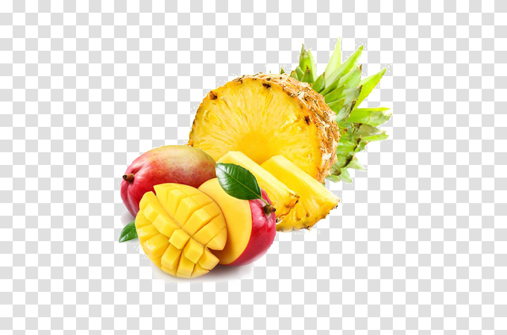 Download Hd Sliced Pineapple Image Pineapple And Mango Pineapple, Plant, Fruit, Food Transparent Png