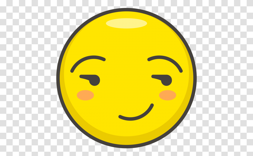 Download Hd Smirking Face Emoji Happy, Logo, Symbol, Trademark, Pillow Transparent Png