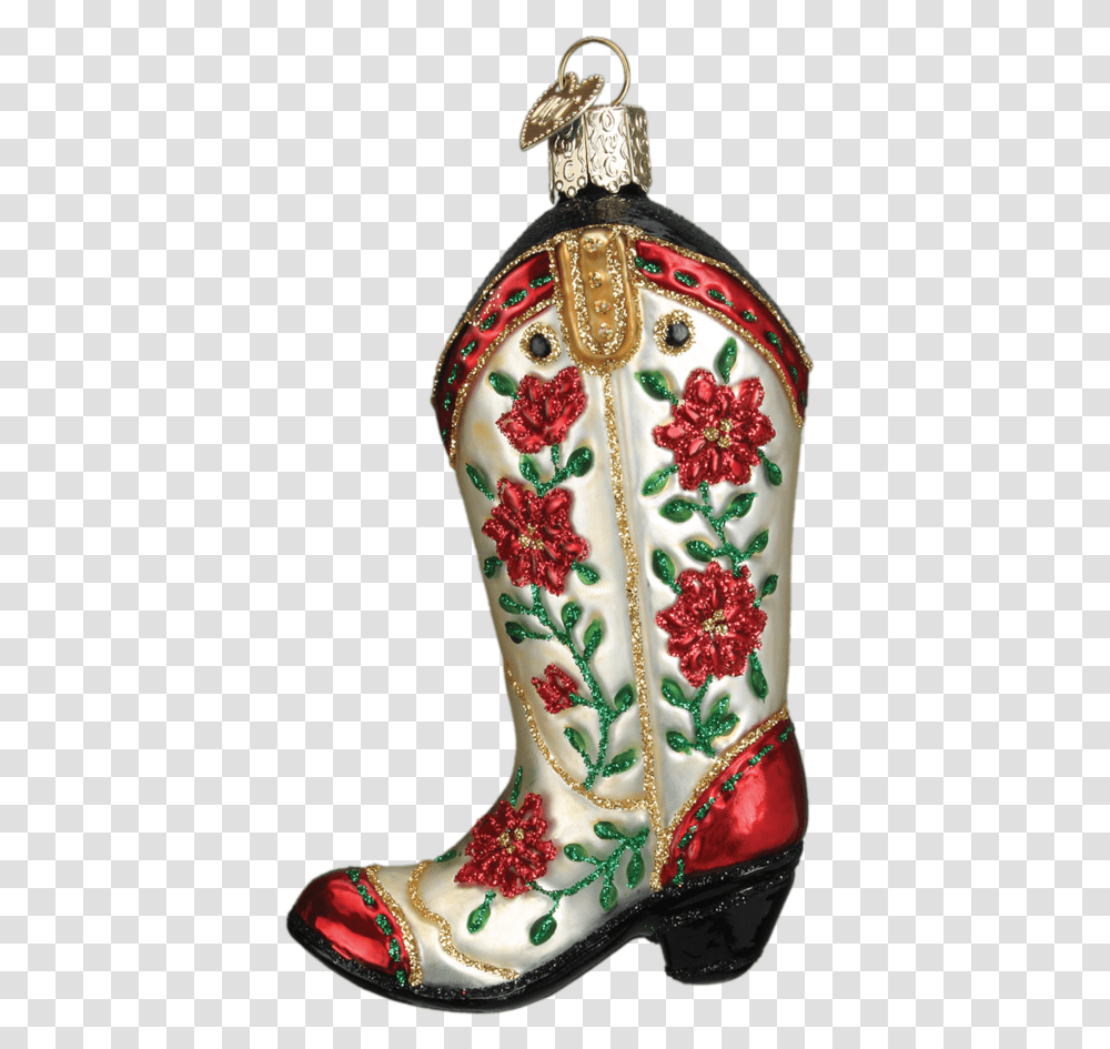 Download Hd Sold Out Christmas Cowboy Boots Christmas Ornament, Porcelain, Art, Pottery, Jar Transparent Png