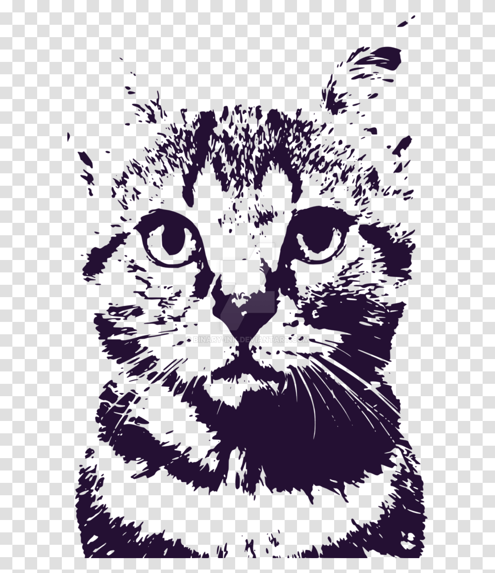 Download Hd Space Cats Cat Ink Image Cat On Space, Graphics, Art, Poster, Advertisement Transparent Png