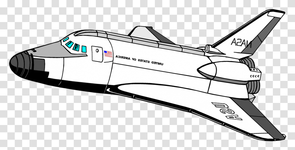 Download Hd Space Shuttle Clip Art Free Clip Art Space Shuttle Border Clip Art, Vehicle, Transportation, Aircraft, Airplane Transparent Png