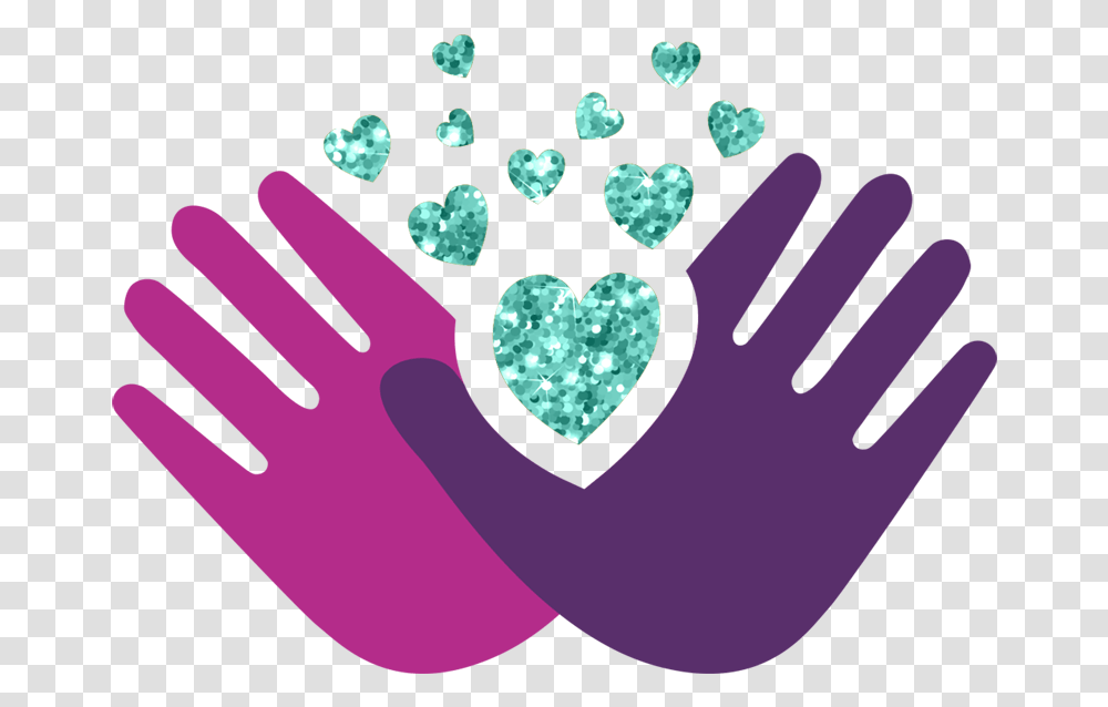 Download Hd Sparkle Hands Health Hands Logo Logo, Footprint, Purple Transparent Png