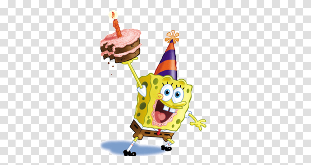 Download Hd Spongebob Happy Birthday Spongebob Sponge Bob Square Pants Birthday, Clothing, Apparel, Party Hat Transparent Png