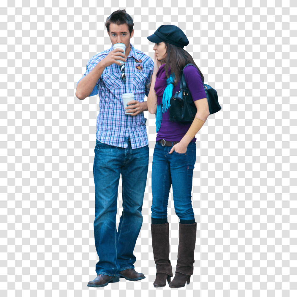 Download Hd Standing Charlie Bruzzese People Drinking People Drink Coffee, Clothing, Pants, Person, Jeans Transparent Png