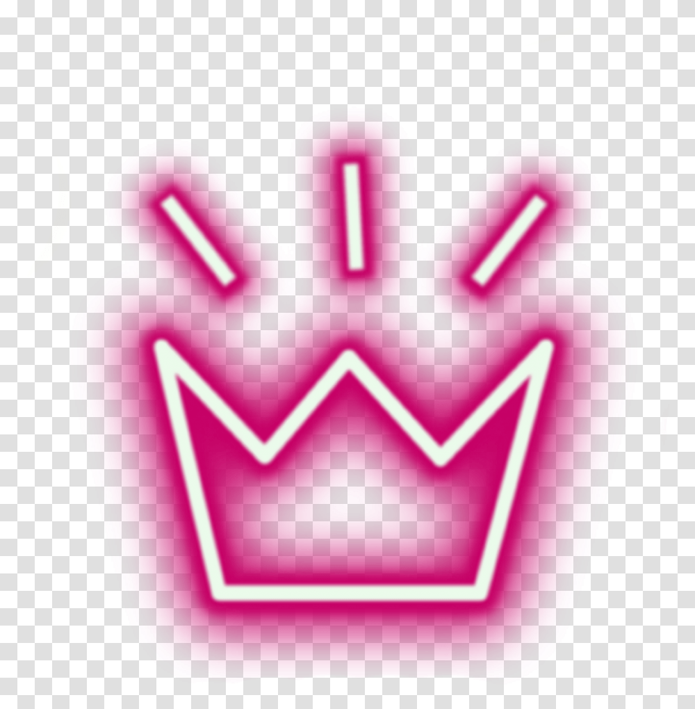 Download Hd Sticker Crown Neon Lights Tumblr Aesthetic Neon Crown, First Aid, Text, Graphics, Art Transparent Png