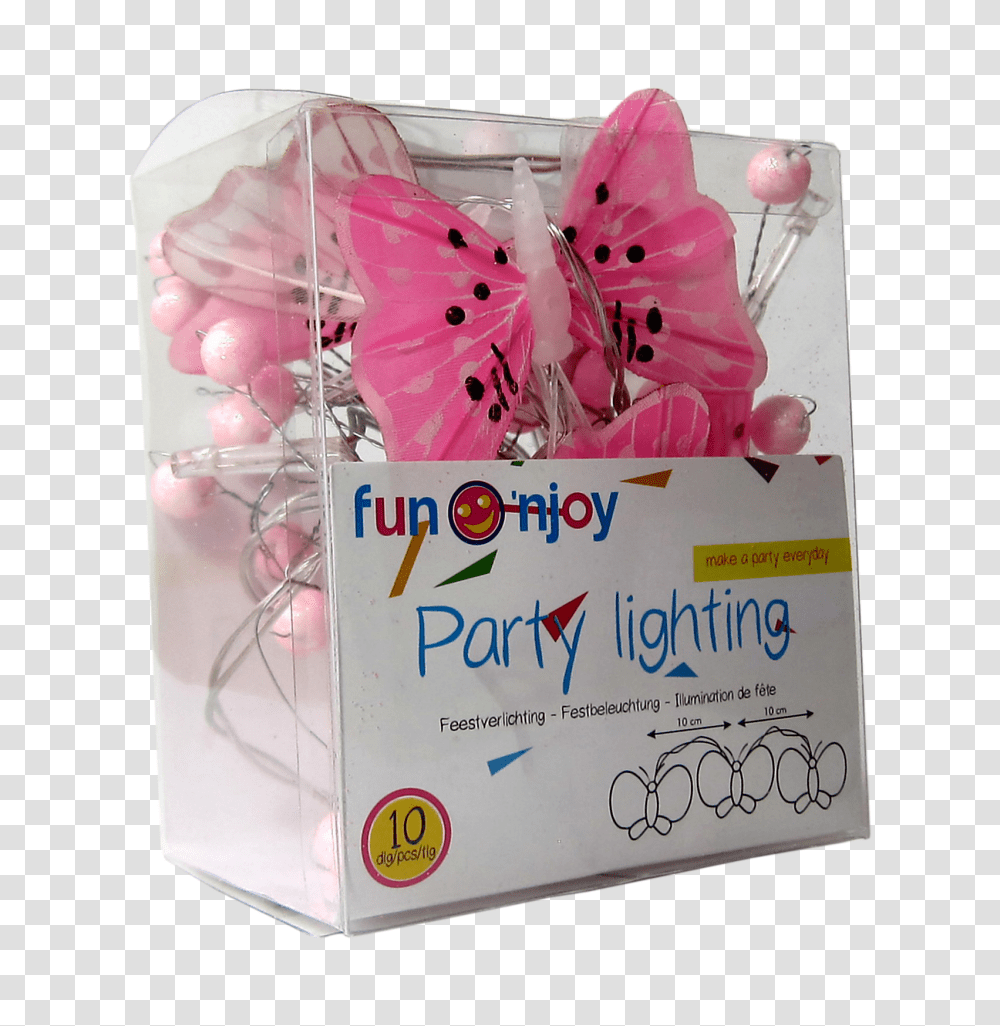 Download Hd String Of Fairy Lights String Lights Pink Butterfly, Diaper, Text, Paper, Gift Transparent Png