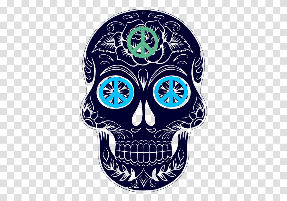 Download Hd Sugar Skulls Sugar Skull Happy Birthday, Hand, Symbol, Halloween, Logo Transparent Png