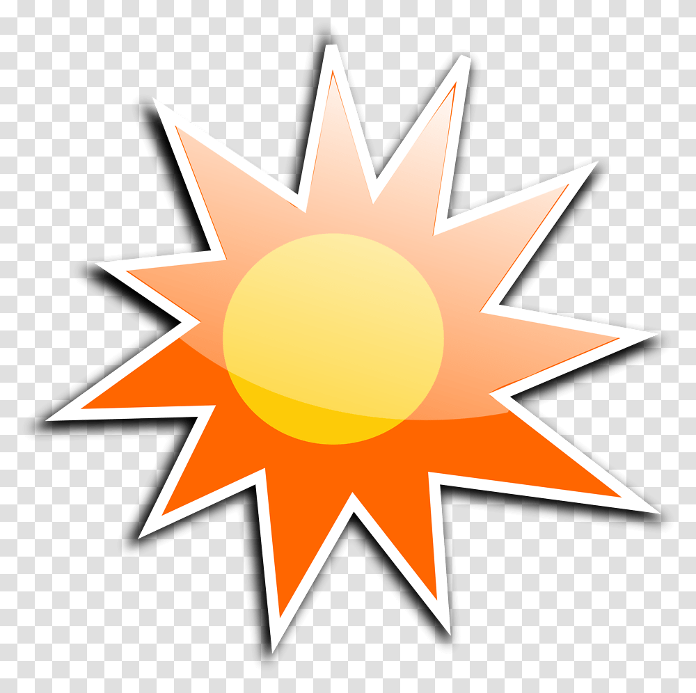 Download Hd Sun Clip Art With Background Clip Gne, Nature, Outdoors, Cross, Symbol Transparent Png