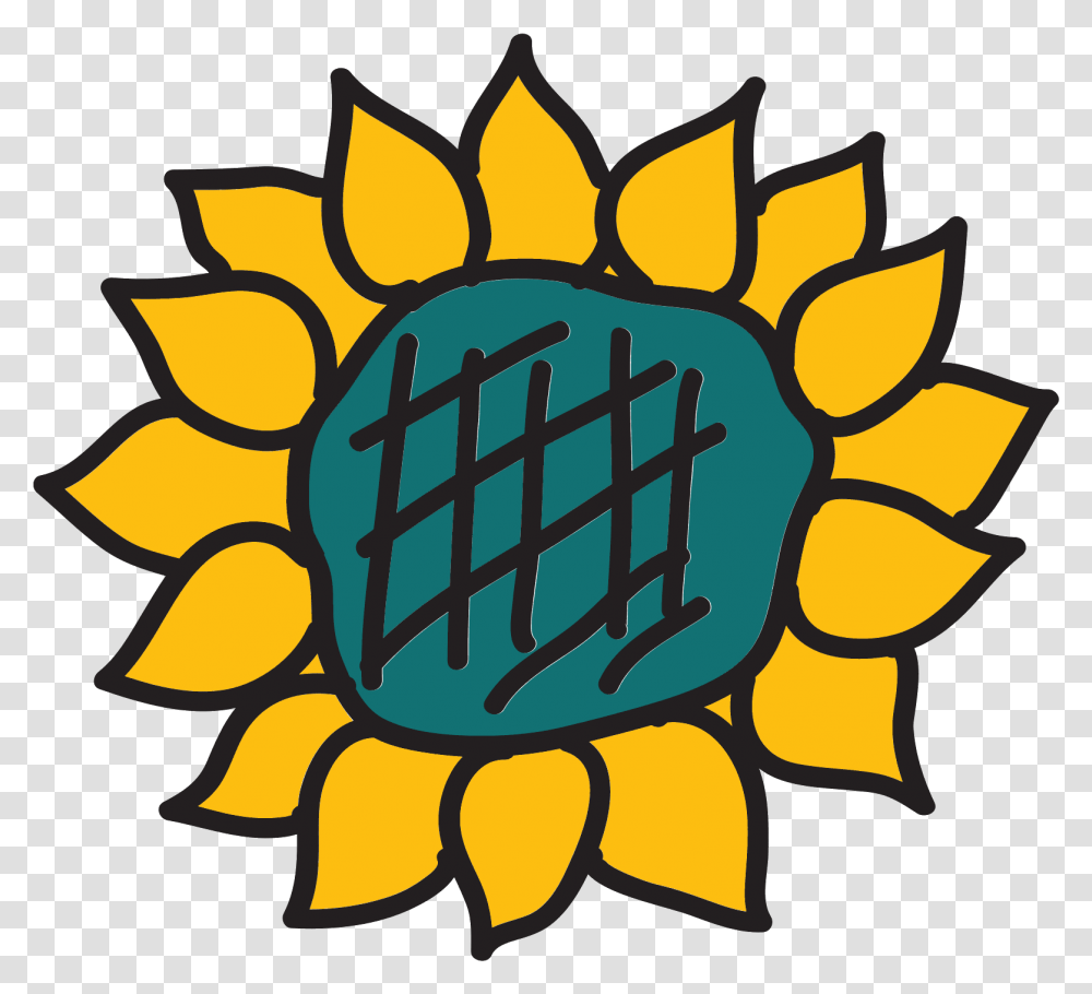 Download Hd Sunflower Icon Free And Vector Sunflowers Portable Network Graphics, Plant, Blossom, Text, Waffle Transparent Png