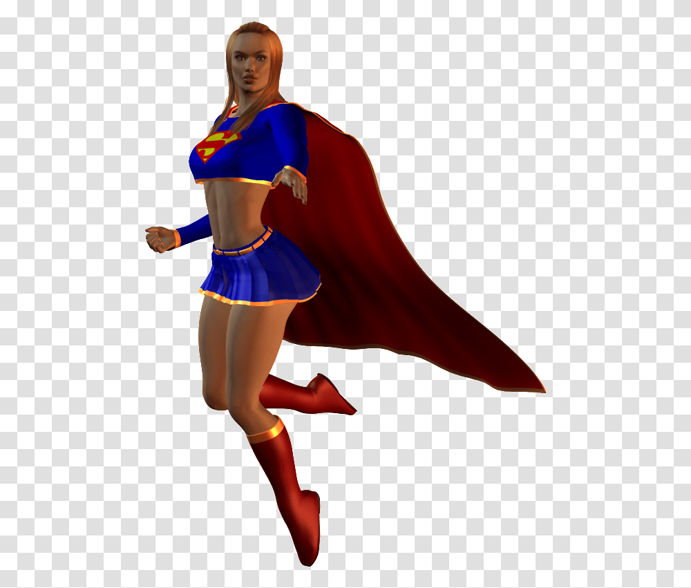 Download Hd Supergirl Superhero, Dance Pose, Leisure Activities, Costume, Person Transparent Png