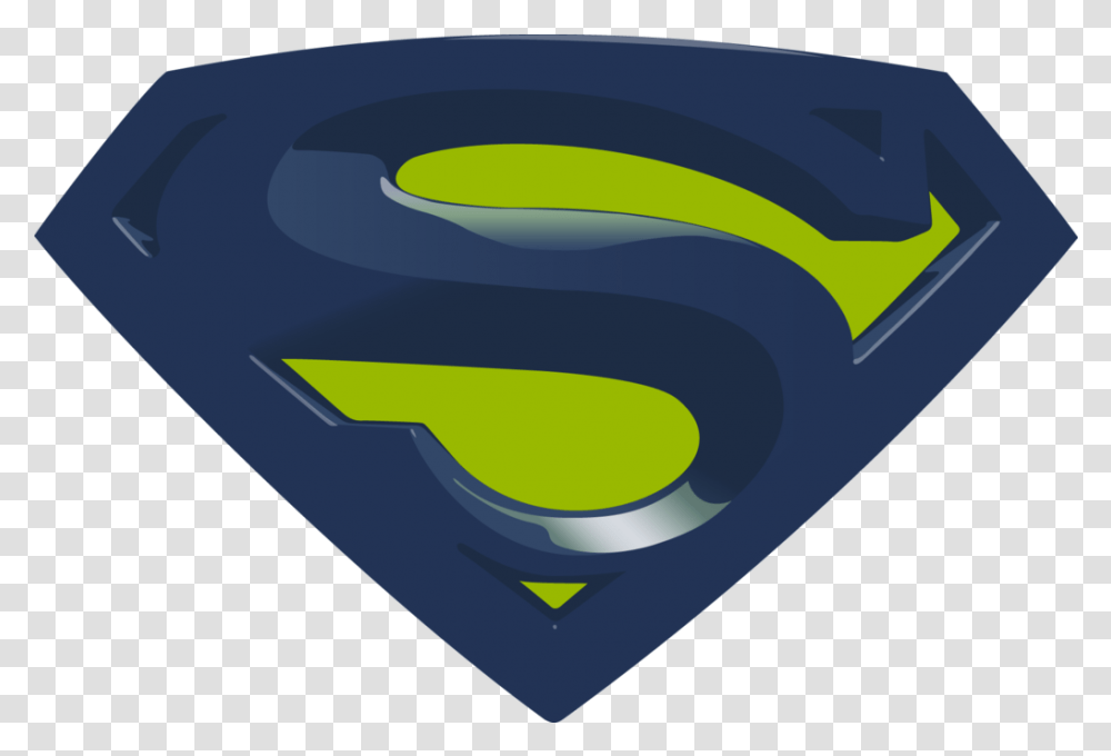 Download Hd Superman Logo Superman Logo In Green Superman Logo Blue And Green, Text, Outdoors, Nature, Symbol Transparent Png