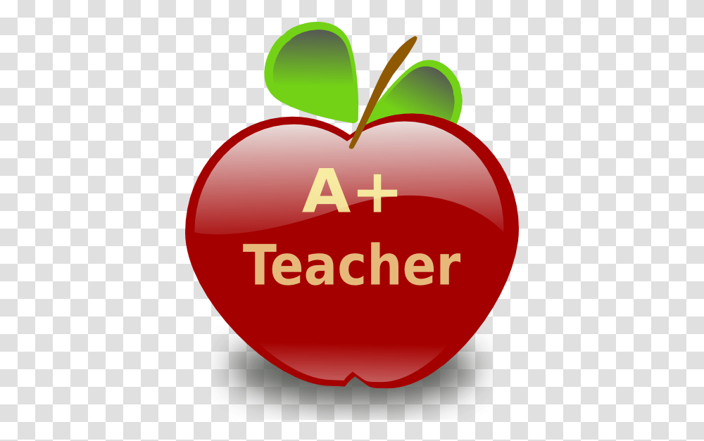 Download Hd Teacher Apple Clipart Teacher Apple Apple Clip Art, Label, Text, Plant, Fruit Transparent Png