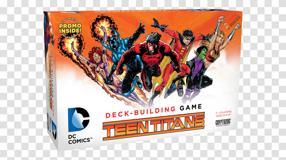 Download Hd Teen Titans Go Logo Dc Deck Building Game Teen Titans, Advertisement, Poster, Flyer, Paper Transparent Png
