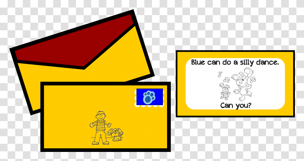 Download Hd The Blue's Clues Mail Letter Blues Clues Letter, Text, Envelope, First Aid, Paper Transparent Png