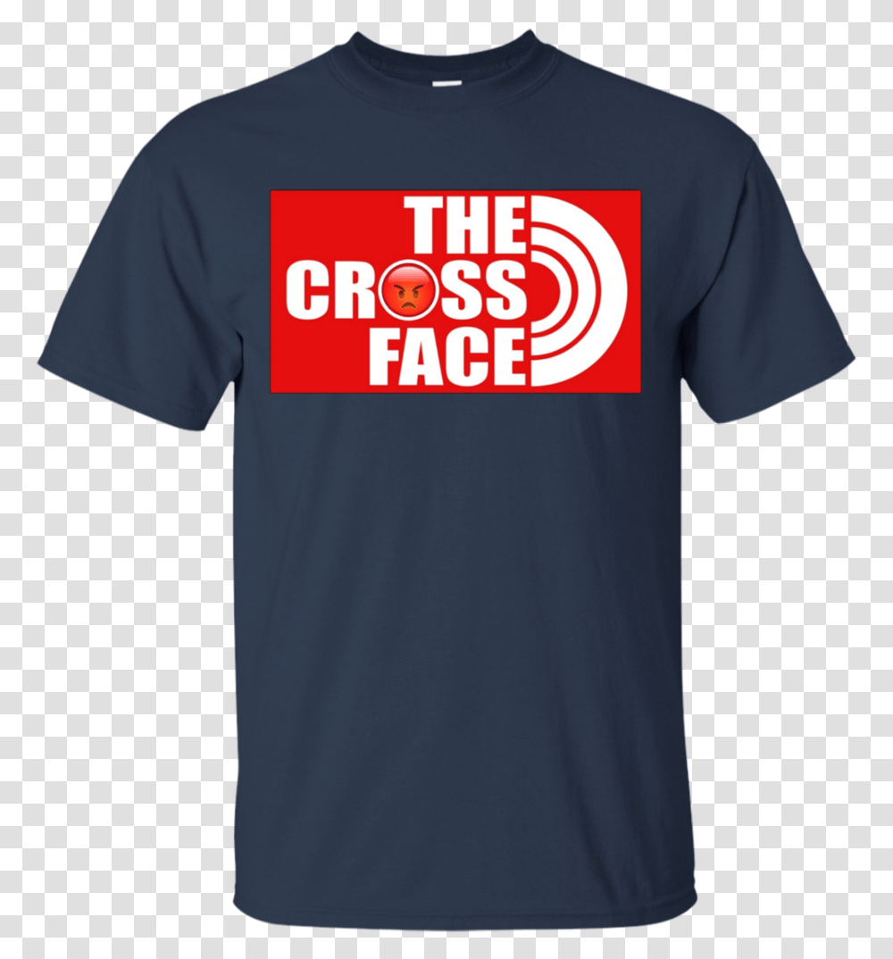 Download Hd The Cross Face Angry Emoji Apparel Active Shirt, Clothing, T-Shirt, Person, Human Transparent Png