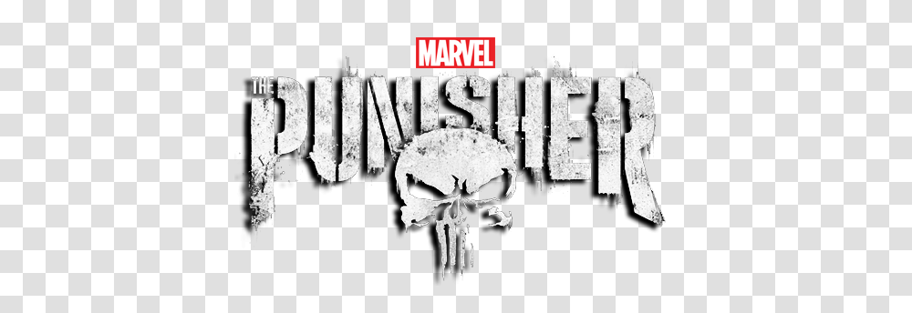 Download Hd The Punisher Netflix Logo Clip Art Library Marvel The Punisher Logo, Text, Person, Alphabet, Statue Transparent Png