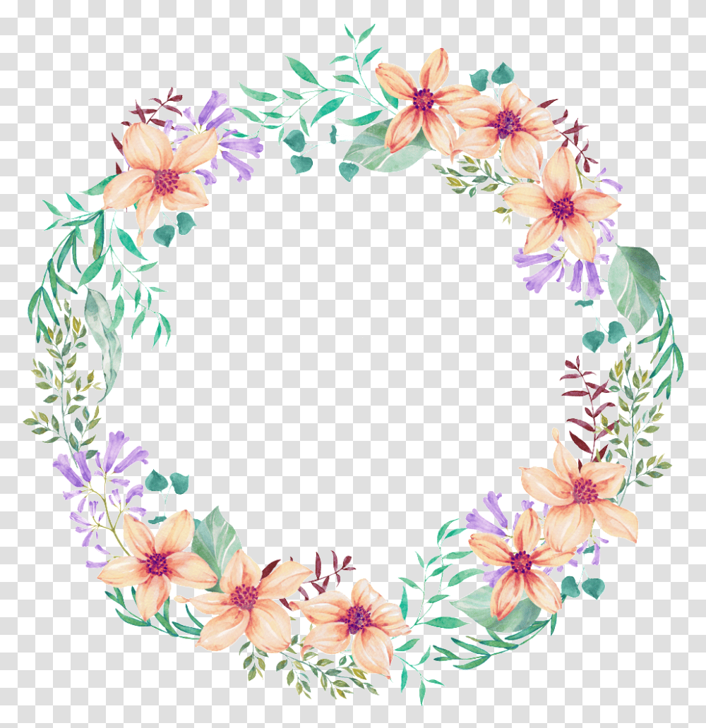 Download Hd This Backgrounds Is Rich Flower Garland Cartoon, Floral Design, Pattern, Graphics, Plant Transparent Png