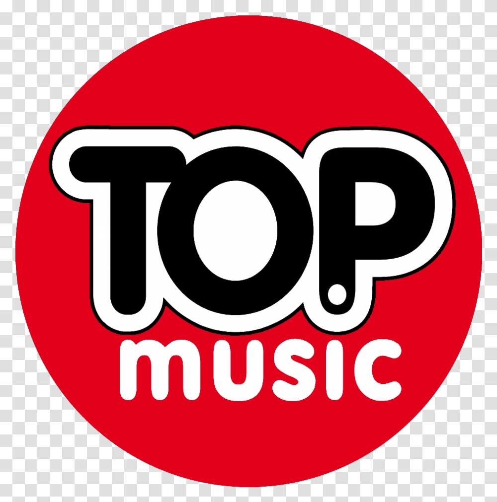 Download Hd Top Music Red Logo Logo Top Music, Symbol, Label, Text, Plant Transparent Png