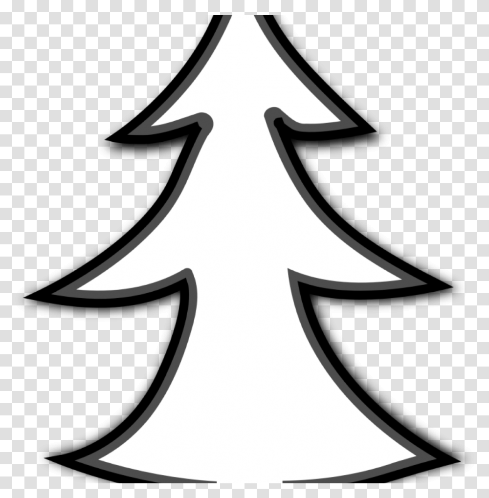 Download Hd Tree Clipart Outline Clip Art Tree Clipart Background Christmas Tree, Axe, Tool, Stencil, Symbol Transparent Png