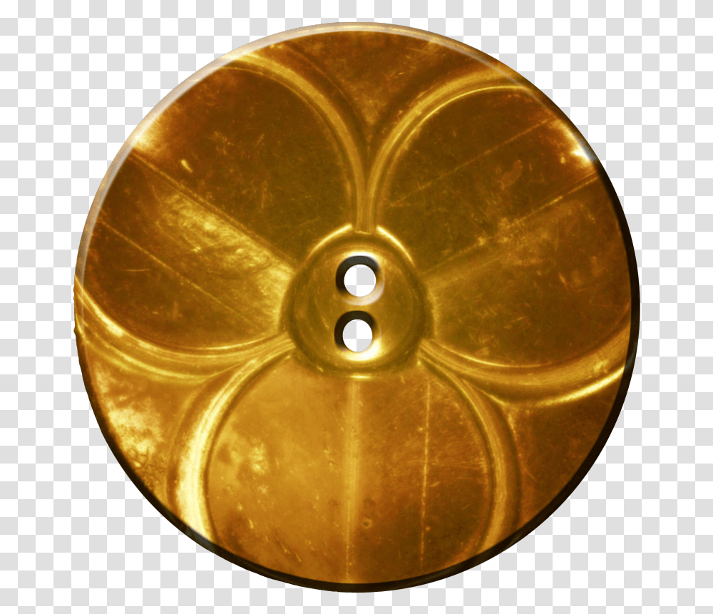 Download Hd Trefoil Button Gold Gold Buttons Background Sewing Button, Bronze, Gong, Musical Instrument Transparent Png