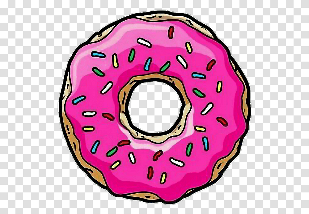 Download Hd Tumblr Donut Homer Simpsons Simpsons Donut, Pastry, Dessert, Food, Sweets Transparent Png