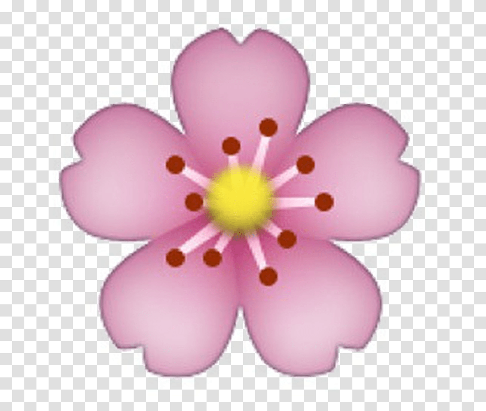 Download Hd Tumblr Emoji Cherry Blossom Emoji, Purple, Anther, Flower, Plant Transparent Png