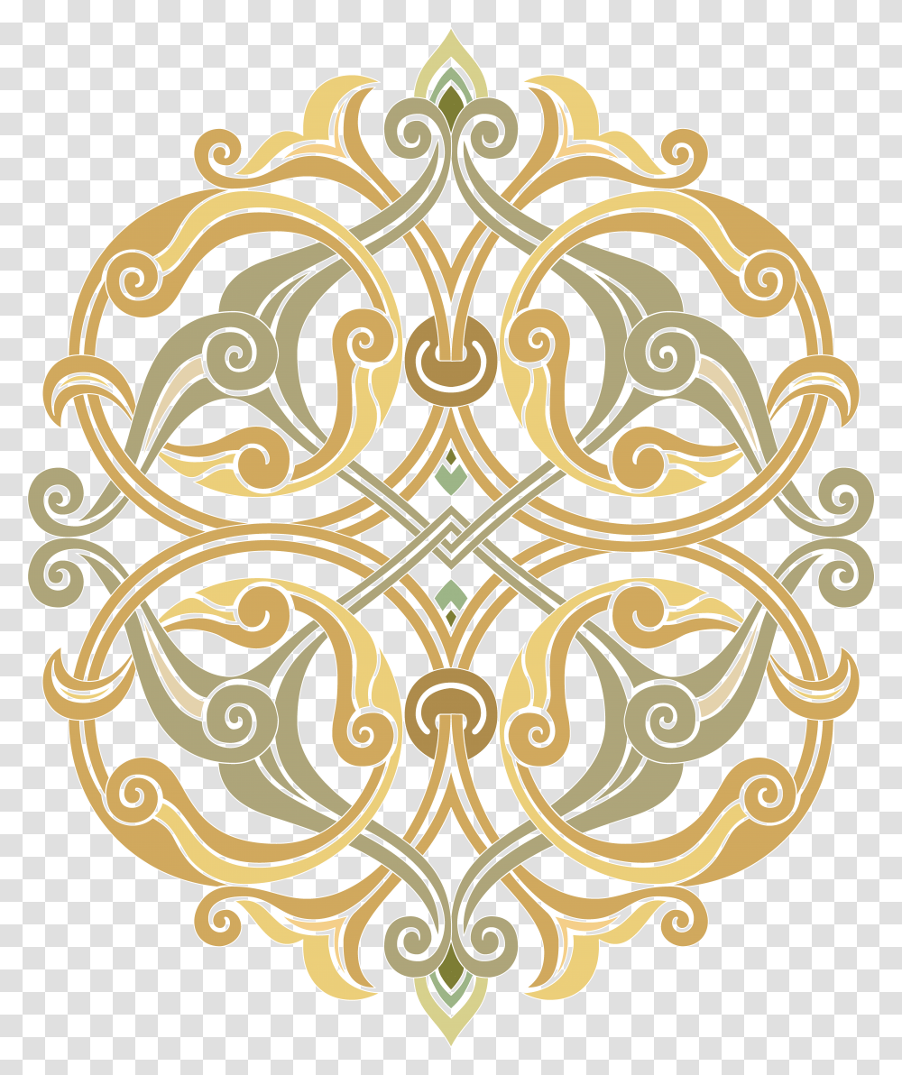 Download Hd Turkish Vector Gold Damask, Floral Design, Pattern, Graphics, Art Transparent Png