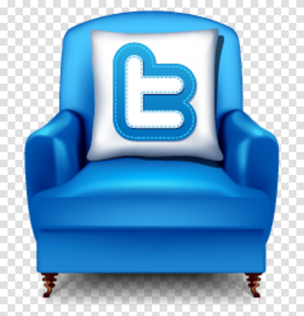 Download Hd Twitter App Logo Vector Icono Twitter 3d Icona Twitter 3d, Furniture, Chair, Armchair, Couch Transparent Png