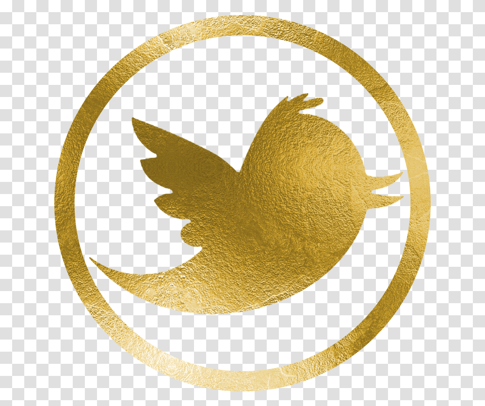Download Hd Twitter Gold Twitter Logo Twitter Logo In Gold, Symbol, Trademark, Rug, Emblem Transparent Png