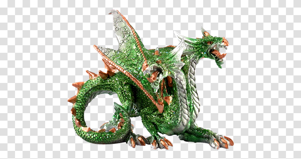 Download Hd Two Headed Green Dragon Statue Dragon Dragon, Accessories, Accessory, Jewelry, Jade Transparent Png