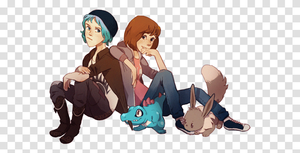 Download Hd • Drawing Art Pokemon Digital Togepi Eevee Eevee And Totodile, Person, Human, Comics, Book Transparent Png