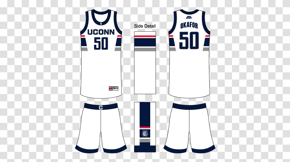 Download Hd Uconn Basketball Home Uconn Basketball Jersey Template, Clothing, Apparel, Shirt Transparent Png