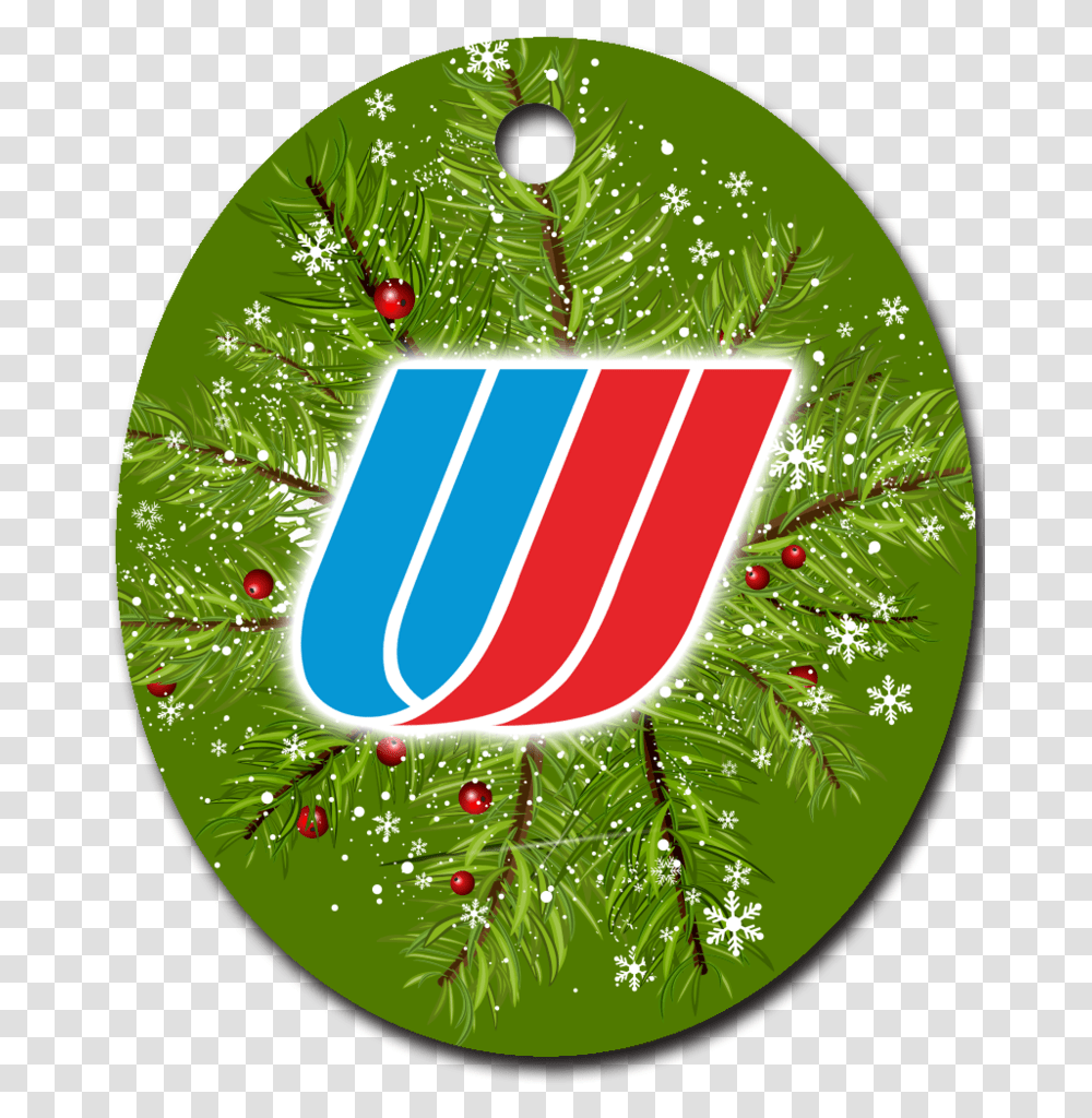 Download Hd United Airlines Tulip Logo Ornaments Circle Circle, Green, Plant, Text, Tree Transparent Png
