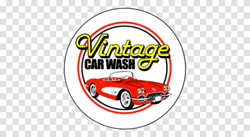 Download Hd Vintage Car Wash Logo Image Classic Car Wash Logos, Vehicle, Transportation, Wheel, Machine Transparent Png