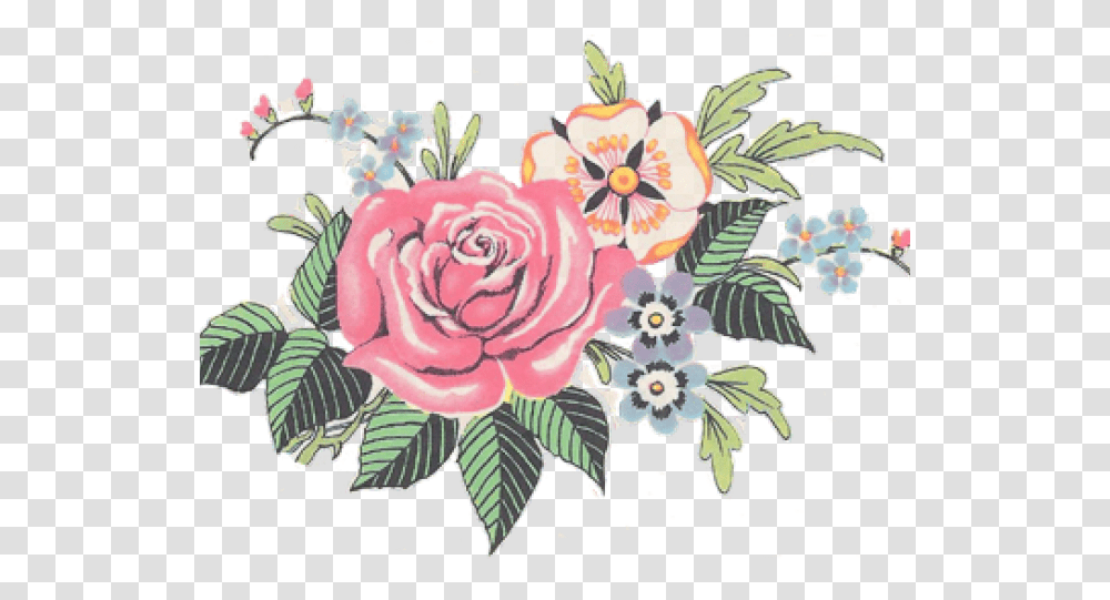Download Hd Vintage Flower Clipart Background Clipart Background Flowers, Graphics, Floral Design, Pattern, Plant Transparent Png