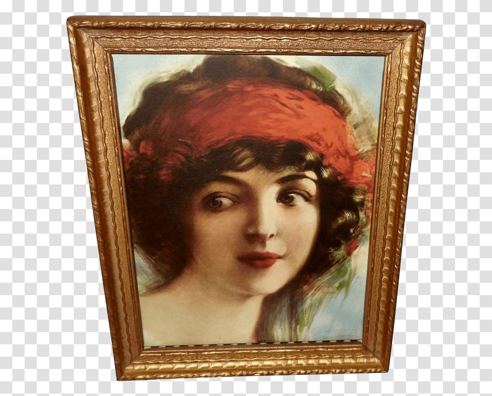 Download Hd Vintage Sheet Music Of Beautiful Picture Frame Picture Frame, Painting, Art, Person, Human Transparent Png