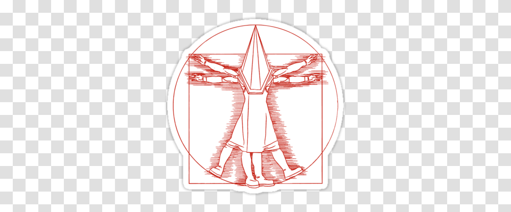 Download Hd Vitruvian Pyramid Head Sketch, Symbol, Hand, Emblem, Logo Transparent Png