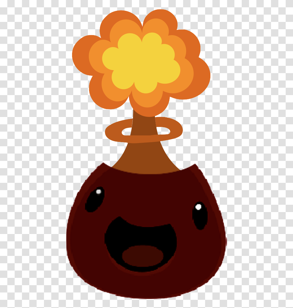 Download Hd Volcano Slime With A Mushroom Cloud Cartoon Mushroom Cloud, Fire, Flame, Outdoors, Symbol Transparent Png