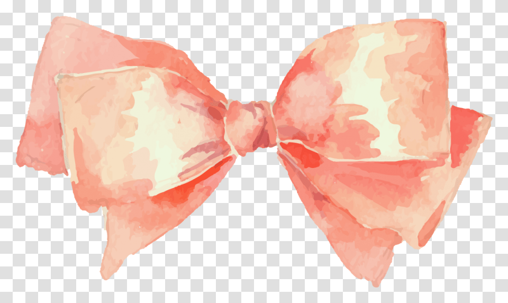 Download Hd Watercolor Painting Drawing Pink Watercolor Watercolor Bow Free, Tie, Accessories, Accessory, Rose Transparent Png